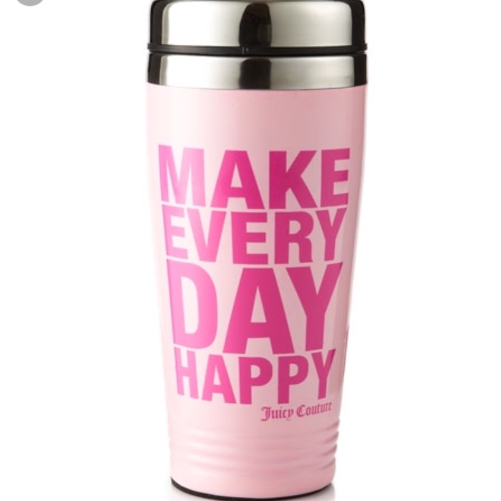 Juicy Couture Make Every Day Happy Tin Travel Mug